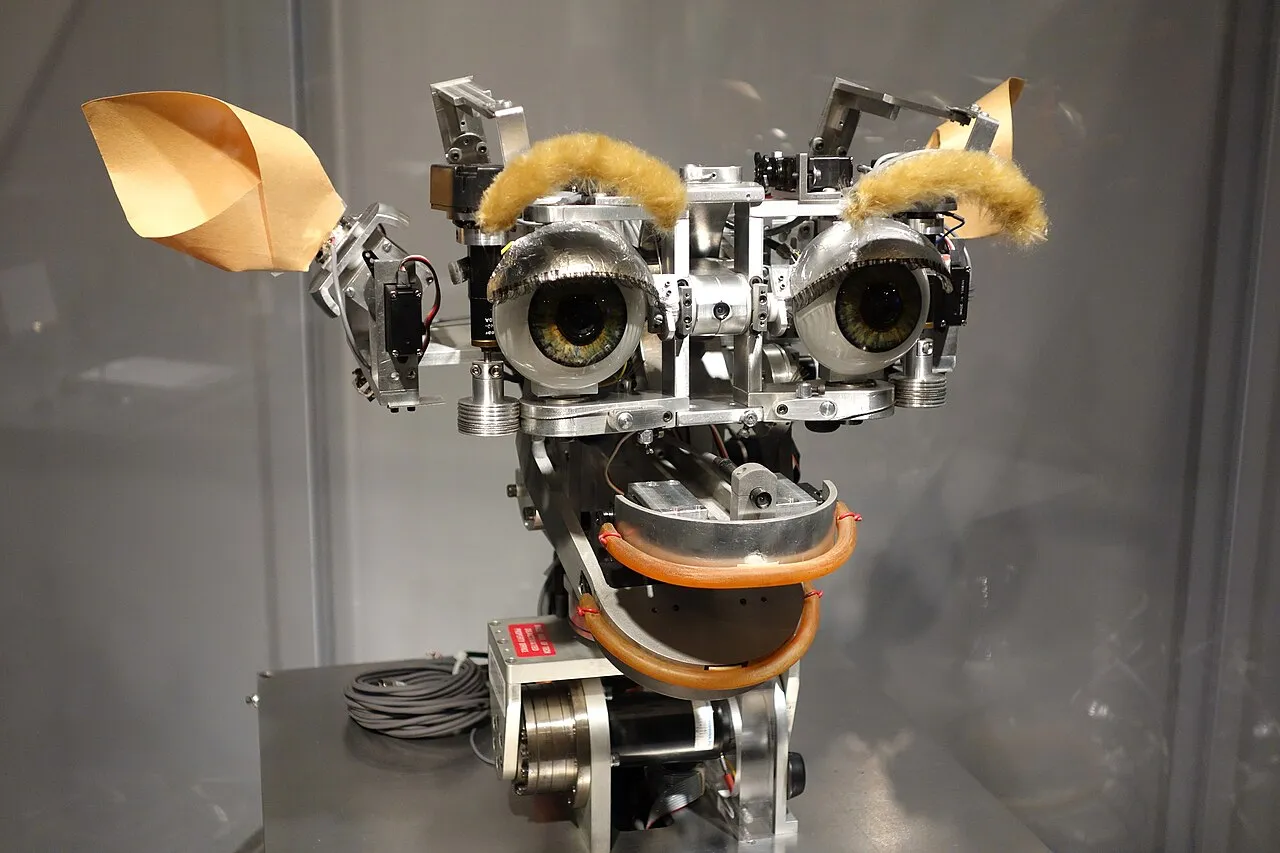 Kismet, an expressive social robot developed at MIT in the late 1990s. Photograph by Daderot, CC0.